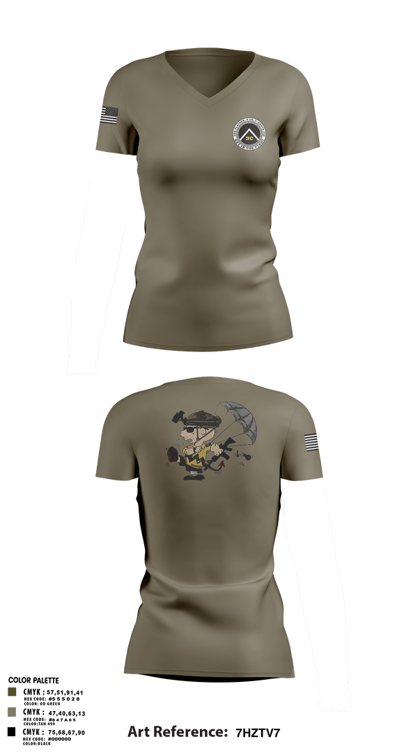Women's Short Sleeve Performance Polo, 3rd Platoon, CCo, 1-508th PIR, , Teamtime, Team time, sublimation, custom sports apparel, team uniforms, spirit wear, spiritwear, sports uniforms, custom shirts, team store, custom team store, fundraiser sports, apparel fundraiser