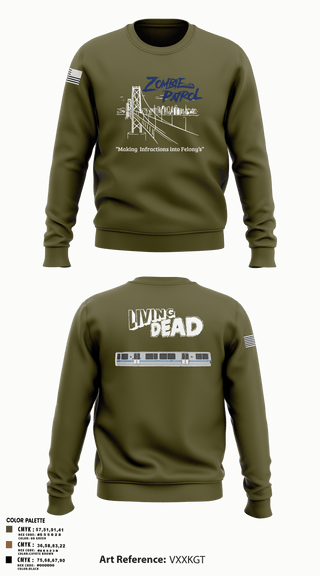 Crew Neck Sweatshirt, Inversed CrewBART PD Fugitive Task Force, Police, Teamtime, Team time, sublimation, custom sports apparel, team uniforms, spirit wear, spiritwear, sports uniforms, custom shirts, team store, custom team store, fundraiser sports, apparel fundraiser