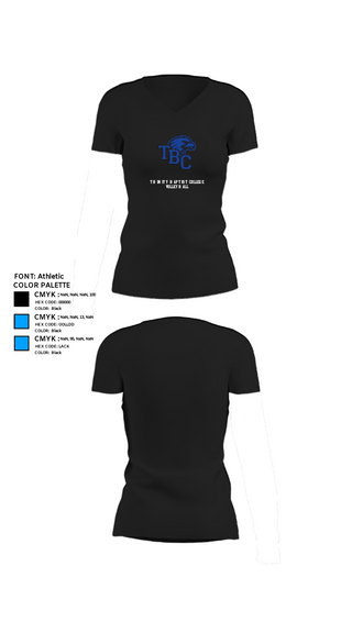 Women's Short Sleeve Vneck Shirt, Trinity Baptist College Volleyball, Women's Volleyball, Teamtime, Team time, sublimation, custom sports apparel, team uniforms, spirit wear, spiritwear, sports uniforms, custom shirts, team store, custom team store, fundraiser sports, apparel fundraiser