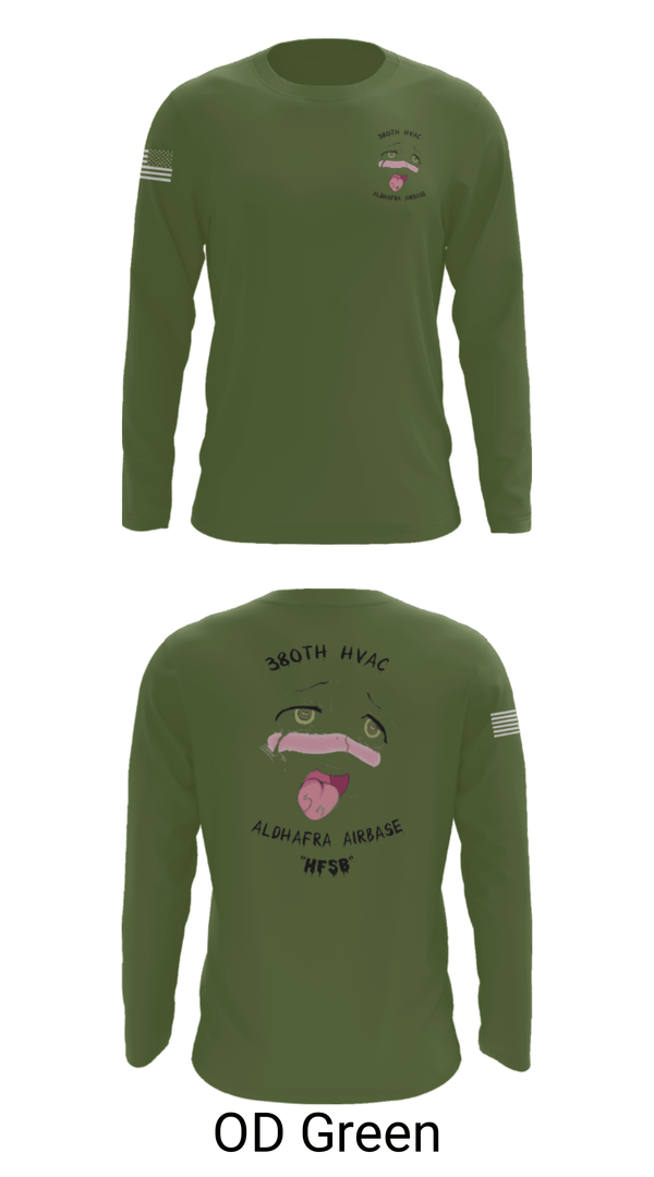 Long Sleeve Performance Shirt, 380th HVAC, , Teamtime, Team time, sublimation, custom sports apparel, team uniforms, spirit wear, spiritwear, sports uniforms, custom shirts, team store, custom team store, fundraiser sports, apparel fundraiser