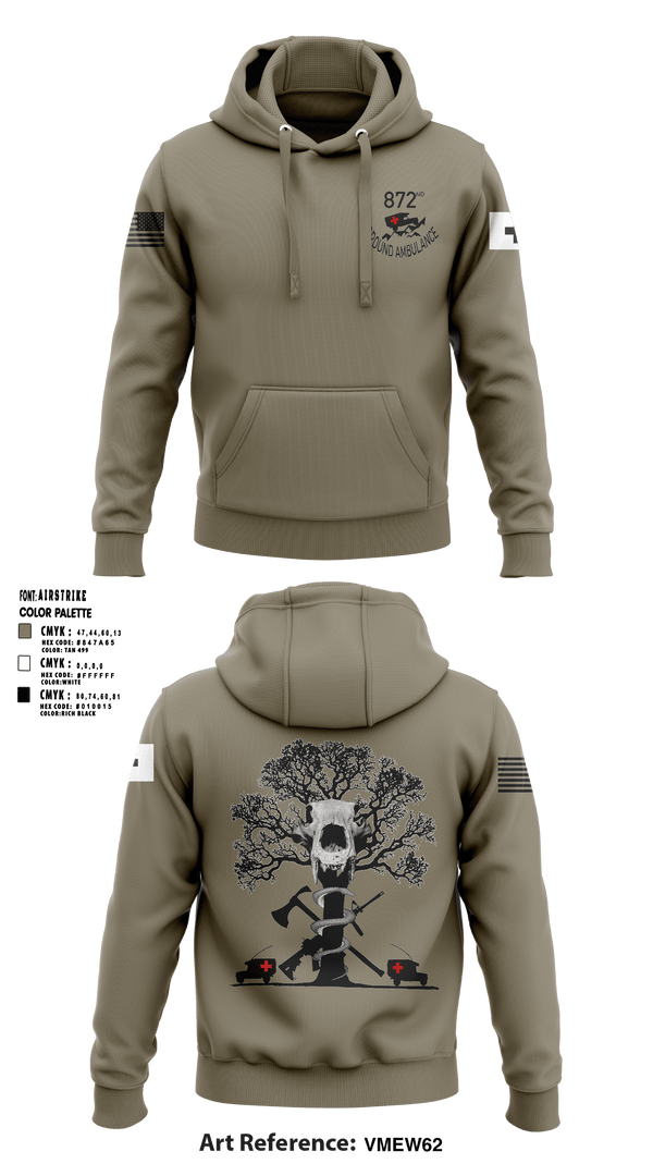 Hoodie, 872 Ground Ambulance, Army, Teamtime, Team time, sublimation, custom sports apparel, team uniforms, spirit wear, spiritwear, sports uniforms, custom shirts, team store, custom team store, fundraiser sports, apparel fundraiser