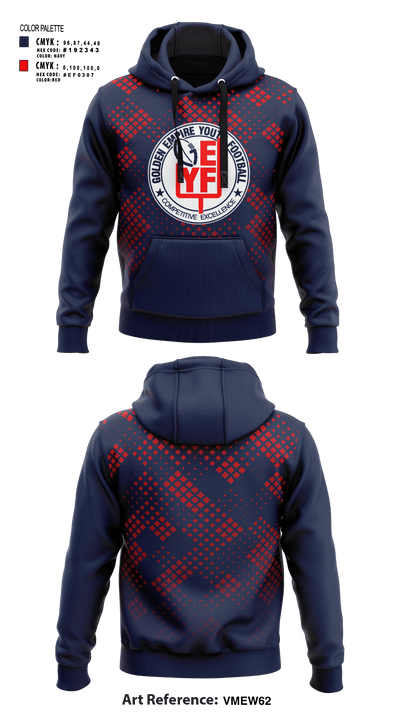 Gold Empire Youth Football & Cheer 61753626 Hoodie - 1