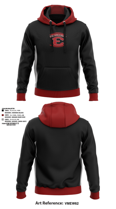 Hoodie, E.C.I.BULLDOGS, Football, Teamtime, Team time, sublimation, custom sports apparel, team uniforms, spirit wear, spiritwear, sports uniforms, custom shirts, team store, custom team store, fundraiser sports, apparel fundraiser