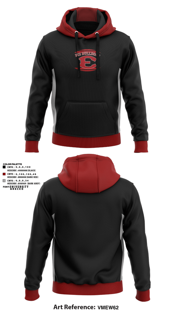 Hoodie, E.C.I.BULLDOGS, Football, Teamtime, Team time, sublimation, custom sports apparel, team uniforms, spirit wear, spiritwear, sports uniforms, custom shirts, team store, custom team store, fundraiser sports, apparel fundraiser