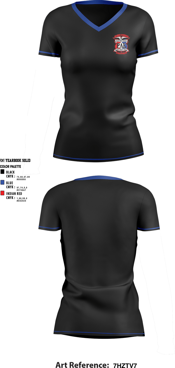 Women's Short Sleeve Vneck Shirt, Thurston County PAL- Elite boxing academy, Spirit Store, Teamtime, Team time, sublimation, custom sports apparel, team uniforms, spirit wear, spiritwear, sports uniforms, custom shirts, team store, custom team store, fundraiser sports, apparel fundraiser