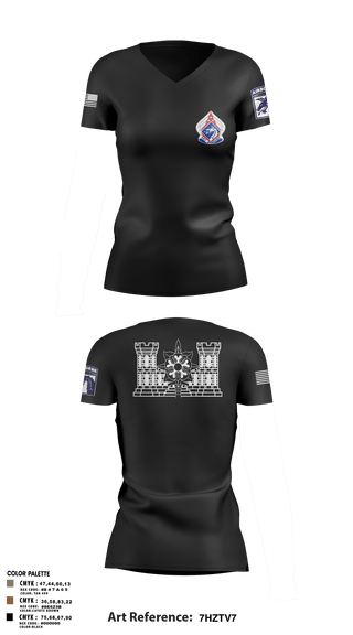 Women's Short Sleeve Vneck Shirt, XVIII ABN G2, Army, Teamtime, Team time, sublimation, custom sports apparel, team uniforms, spirit wear, spiritwear, sports uniforms, custom shirts, team store, custom team store, fundraiser sports, apparel fundraiser