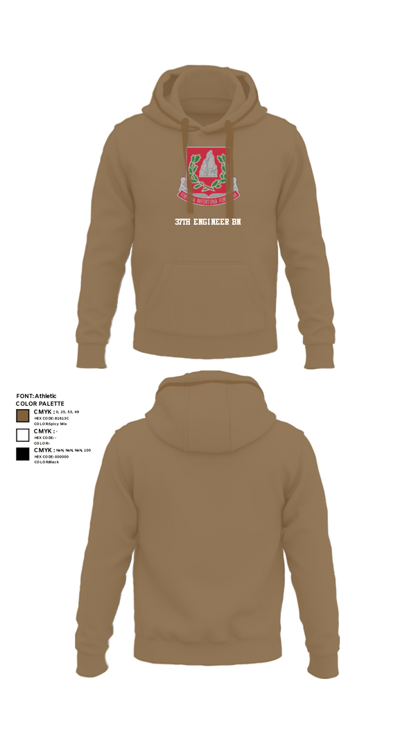 Hoodie, 37th engineer bn, Army, Teamtime, Team time, sublimation, custom sports apparel, team uniforms, spirit wear, spiritwear, sports uniforms, custom shirts, team store, custom team store, fundraiser sports, apparel fundraiser