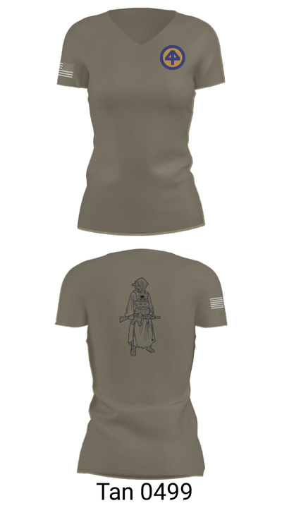 A Co 1/1-114th 36313026 Women's Short Sleeve V-neck Shirt - 68
