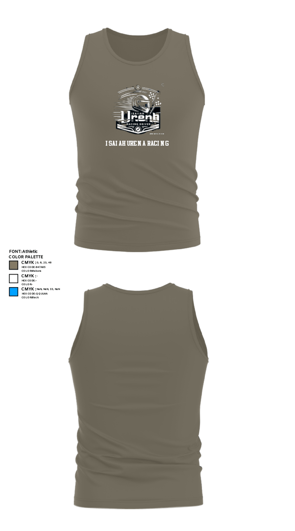 Tank Top, Isaiahurena racing, E-Sports, Teamtime, Team time, sublimation, custom sports apparel, team uniforms, spirit wear, spiritwear, sports uniforms, custom shirts, team store, custom team store, fundraiser sports, apparel fundraiser