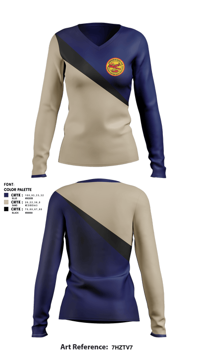 Borinquen RC ClubBorinquen RC Club 48803806 Women's Long Sleeve V-neck Shirt - 1