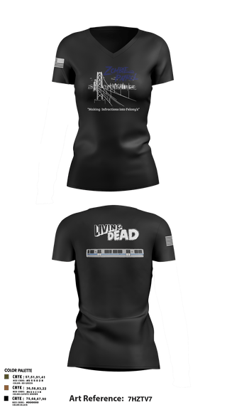 Women's Short Sleeve Vneck Shirt, Inversed CrewBART PD Fugitive Task Force, Police, Teamtime, Team time, sublimation, custom sports apparel, team uniforms, spirit wear, spiritwear, sports uniforms, custom shirts, team store, custom team store, fundraiser sports, apparel fundraiser