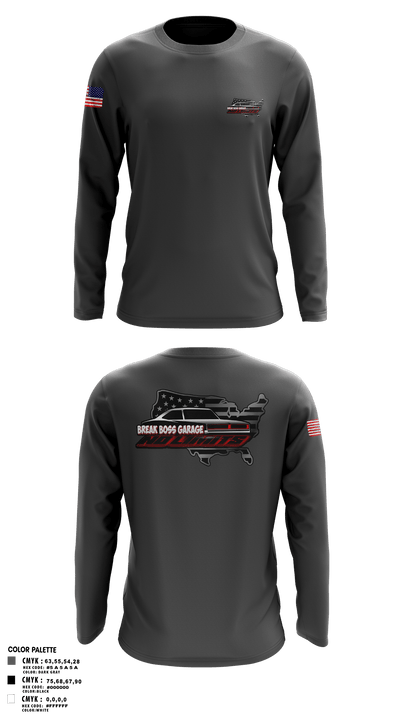Brake Boss Garage 54438287 Long Sleeve Performance Shirt - 1