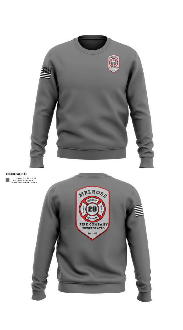 Crew Neck Sweatshirt, The Melrose Fire Company Incorporated, , Teamtime, Team time, sublimation, custom sports apparel, team uniforms, spirit wear, spiritwear, sports uniforms, custom shirts, team store, custom team store, fundraiser sports, apparel fundraiser