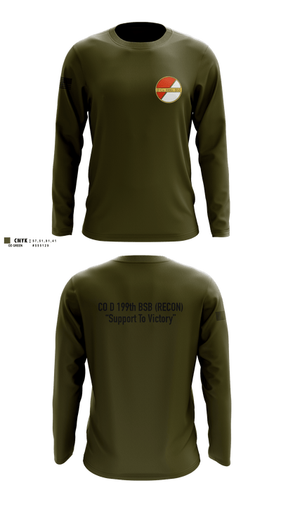 Co D 199TH BSB RECON 1334677 Long Sleeve Performance Shirt - 4