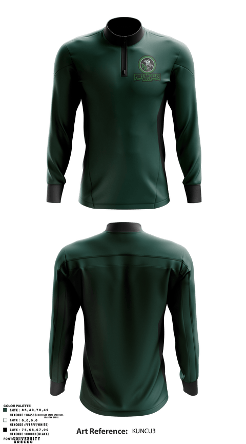 Quarter Zip Jacket, Port Angeles Golf, Golf, Teamtime, Team time, sublimation, custom sports apparel, team uniforms, spirit wear, spiritwear, sports uniforms, custom shirts, team store, custom team store, fundraiser sports, apparel fundraiser