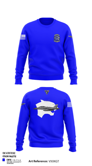 Crew Neck Sweatshirt, VAQ-139 Cougars, Navy, Teamtime, Team time, sublimation, custom sports apparel, team uniforms, spirit wear, spiritwear, sports uniforms, custom shirts, team store, custom team store, fundraiser sports, apparel fundraiser
