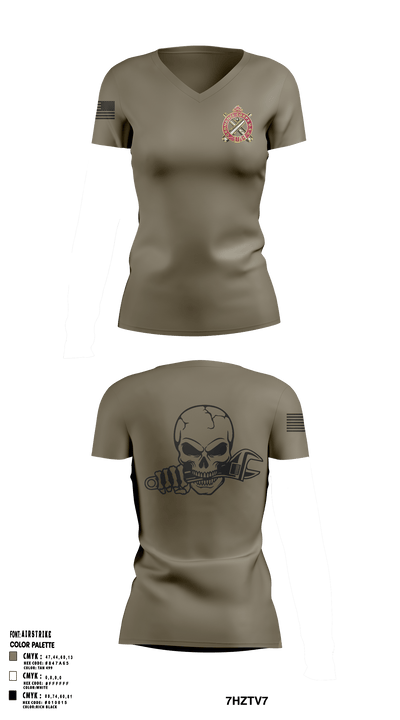 829 EVCC 7864711 Women's Short Sleeve V-neck Shirt - 2