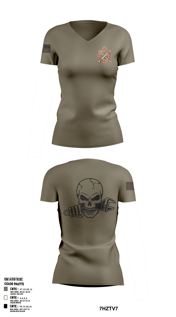 Women's Short Sleeve Vneck Shirt, 829 EVCC, National Guard, Teamtime, Team time, sublimation, custom sports apparel, team uniforms, spirit wear, spiritwear, sports uniforms, custom shirts, team store, custom team store, fundraiser sports, apparel fundraiser