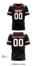 Gulf Coast Heat Flag Football 63004106 Reversible Short Sleeve V-neck Performance Shirt (Red/Black) - 10