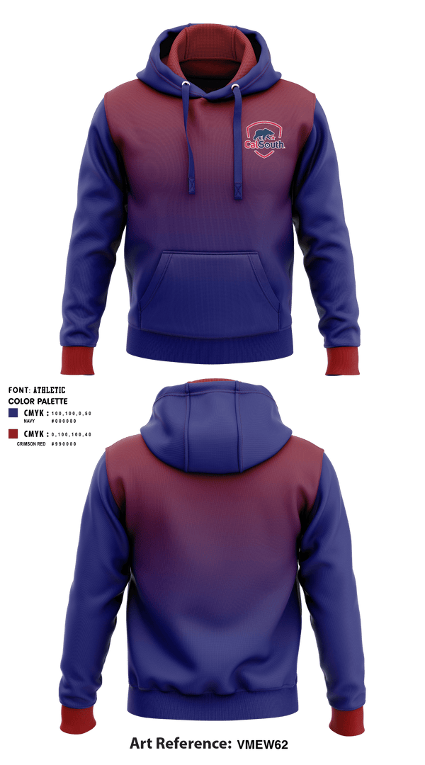 Hoodie, California State Soccer Association – South (Cal South), Men's Soccer, Teamtime, Team time, sublimation, custom sports apparel, team uniforms, spirit wear, spiritwear, sports uniforms, custom shirts, team store, custom team store, fundraiser sports, apparel fundraiser