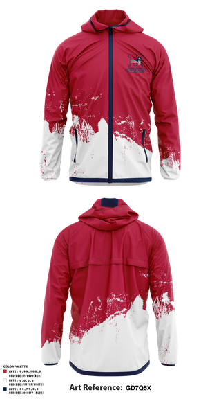 Windbreaker, Heritage Patriots Cross Country, Cross Country, Teamtime, Team time, sublimation, custom sports apparel, team uniforms, spirit wear, spiritwear, sports uniforms, custom shirts, team store, custom team store, fundraiser sports, apparel fundraiser