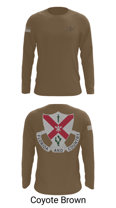C Co 1-124 Rifle Company 57736053 Long Sleeve Performance Shirt - 6