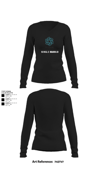 Women's Long Sleeve Vneck Shirt, Single Boards.co, E-Sports, Teamtime, Team time, sublimation, custom sports apparel, team uniforms, spirit wear, spiritwear, sports uniforms, custom shirts, team store, custom team store, fundraiser sports, apparel fundraiser