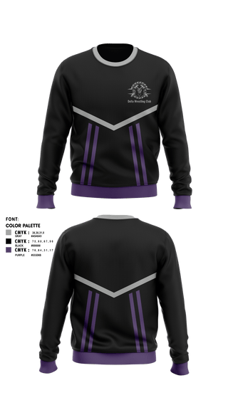 Crew Neck Sweatshirt, Delta Wrestling Club, Wrestling, Teamtime, Team time, sublimation, custom sports apparel, team uniforms, spirit wear, spiritwear, sports uniforms, custom shirts, team store, custom team store, fundraiser sports, apparel fundraiser