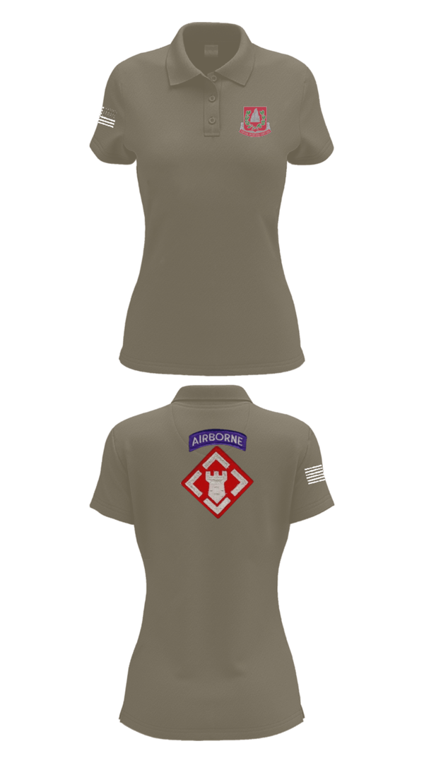 Women's Short Sleeve Performance Polo, 37th engineer bn, Army, Teamtime, Team time, sublimation, custom sports apparel, team uniforms, spirit wear, spiritwear, sports uniforms, custom shirts, team store, custom team store, fundraiser sports, apparel fundraiser