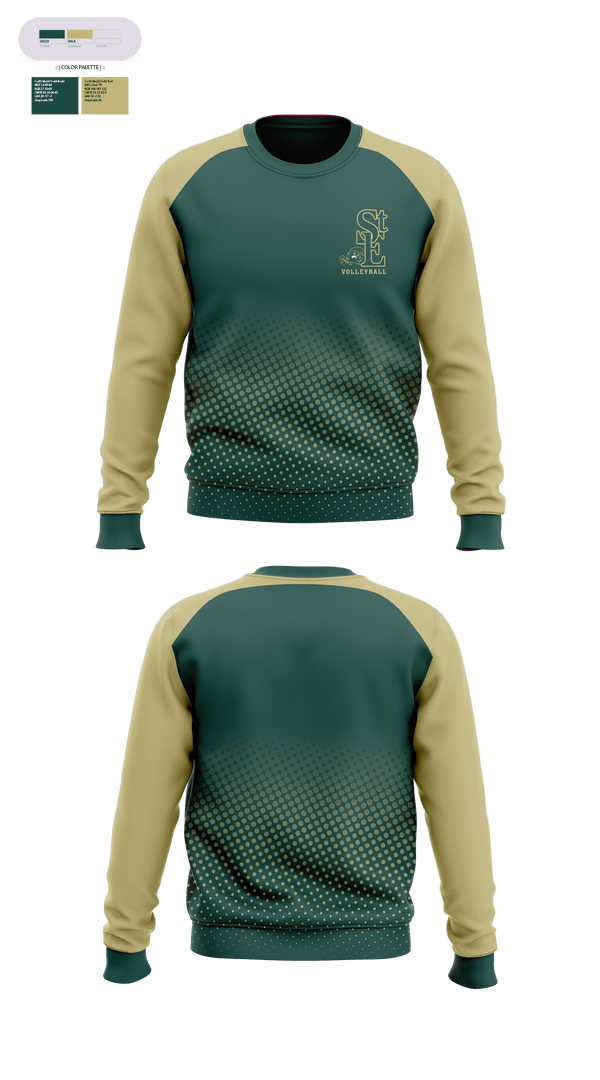 Crew Neck Sweatshirt, Saint Edward High School Volleyball, Women's Volleyball, Teamtime, Team time, sublimation, custom sports apparel, team uniforms, spirit wear, spiritwear, sports uniforms, custom shirts, team store, custom team store, fundraiser sports, apparel fundraiser