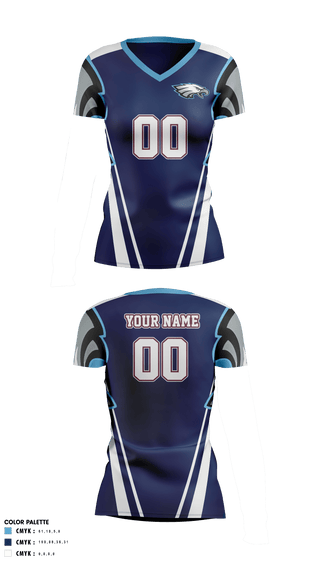 Women's Short Sleeve Vneck Shirt, Rocky Point High School Volleyball, Men's Volleyball, Teamtime, Team time, sublimation, custom sports apparel, team uniforms, spirit wear, spiritwear, sports uniforms, custom shirts, team store, custom team store, fundraiser sports, apparel fundraiser