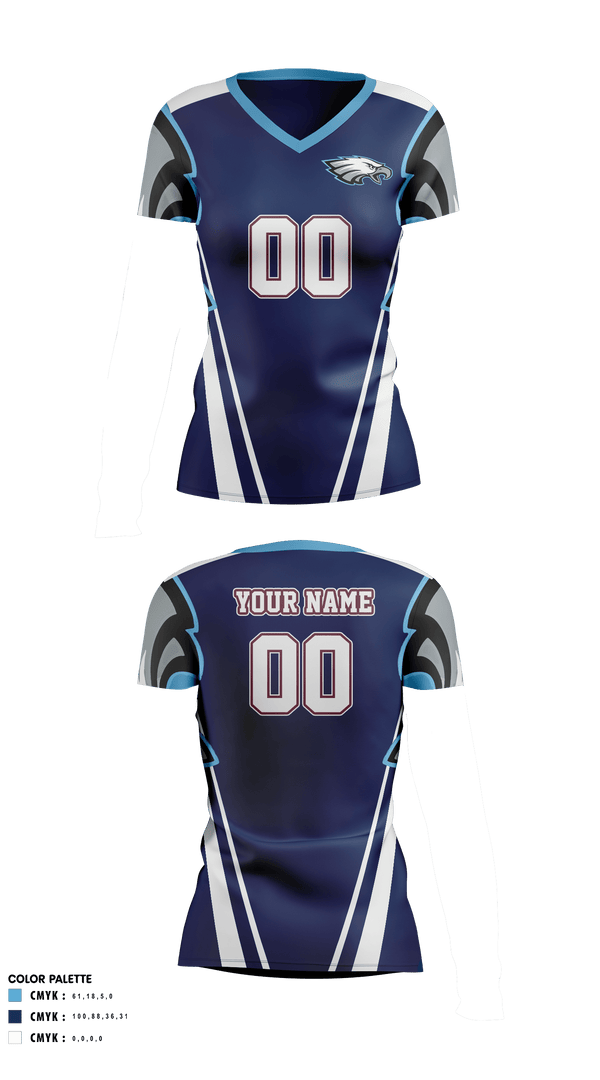 Women's Short Sleeve Vneck Shirt, Rocky Point High School Volleyball, Men's Volleyball, Teamtime, Team time, sublimation, custom sports apparel, team uniforms, spirit wear, spiritwear, sports uniforms, custom shirts, team store, custom team store, fundraiser sports, apparel fundraiser