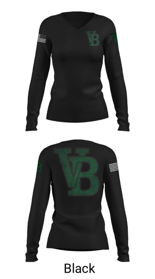 Women's Long Sleeve Vneck Shirt, Van Buren Pointers, Football, Teamtime, Team time, sublimation, custom sports apparel, team uniforms, spirit wear, spiritwear, sports uniforms, custom shirts, team store, custom team store, fundraiser sports, apparel fundraiser