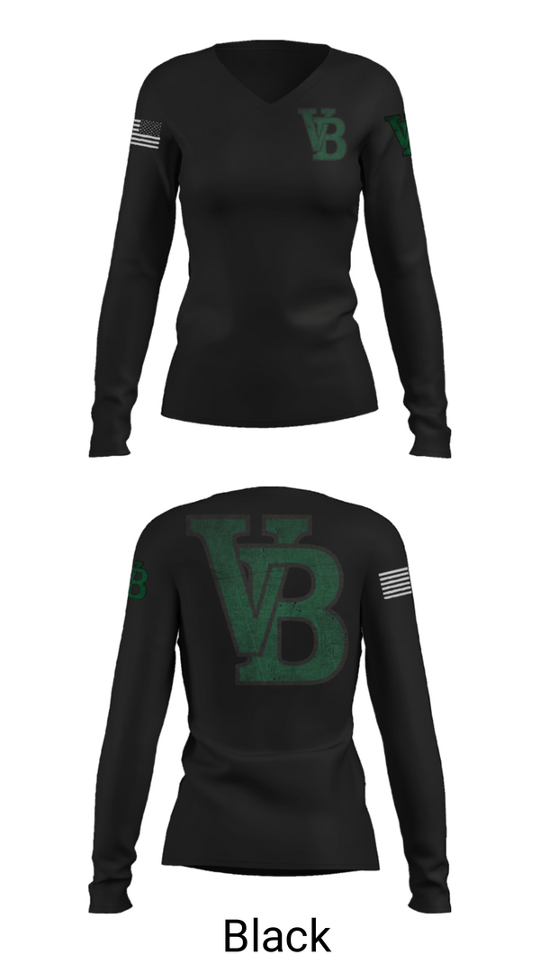 Women's Long Sleeve Vneck Shirt, Van Buren Pointers, Football, Teamtime, Team time, sublimation, custom sports apparel, team uniforms, spirit wear, spiritwear, sports uniforms, custom shirts, team store, custom team store, fundraiser sports, apparel fundraiser