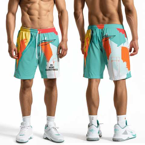 Athletic Shorts With Pockets, PR, Men's Basketball, Teamtime, Team time, sublimation, custom sports apparel, team uniforms, spirit wear, spiritwear, sports uniforms, custom shirts, team store, custom team store, fundraiser sports, apparel fundraiser