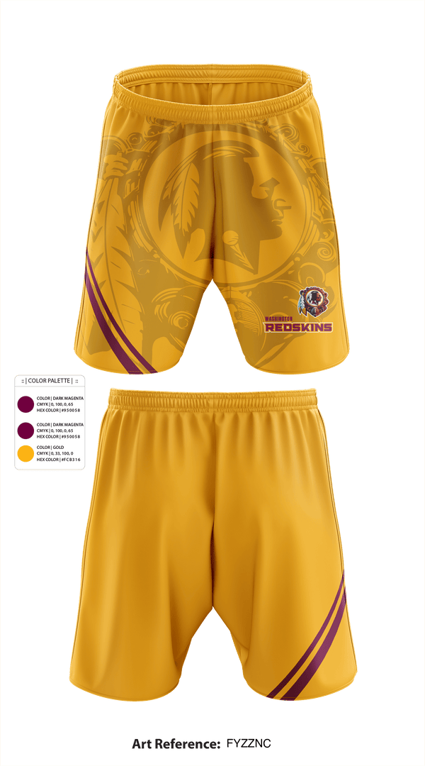 Athletic Shorts With Pockets, Washington Redskins, Football, Teamtime, Team time, sublimation, custom sports apparel, team uniforms, spirit wear, spiritwear, sports uniforms, custom shirts, team store, custom team store, fundraiser sports, apparel fundraiser