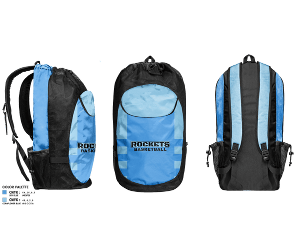 Gear Bag, Rockets, Men's Basketball, Teamtime, Team time, sublimation, custom sports apparel, team uniforms, spirit wear, spiritwear, sports uniforms, custom shirts, team store, custom team store, fundraiser sports, apparel fundraiser