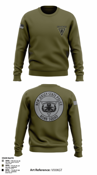 Crew Neck Sweatshirt, NJSP BOMB UNIT, , Teamtime, Team time, sublimation, custom sports apparel, team uniforms, spirit wear, spiritwear, sports uniforms, custom shirts, team store, custom team store, fundraiser sports, apparel fundraiser