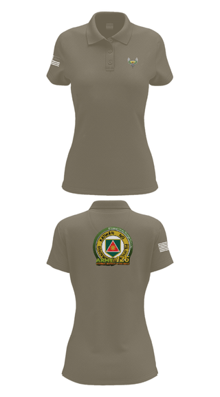 Women's Short Sleeve Performance Polo, 51st Combat Engineers, Army, Teamtime, Team time, sublimation, custom sports apparel, team uniforms, spirit wear, spiritwear, sports uniforms, custom shirts, team store, custom team store, fundraiser sports, apparel fundraiser