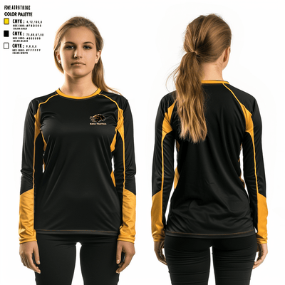 Manila Middle School Volleyball 11033273 Women's Long Sleeve V-neck Shirt - 4
