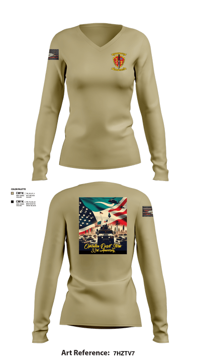 3/7 India Co. Wpns Plt 50459074 Women's Long Sleeve V-neck Shirt - 103
