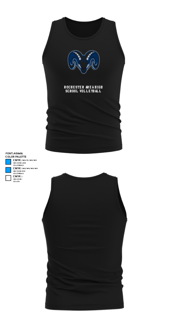 Tank Top, Rochester Area High School Volleyball, Women's Volleyball, Teamtime, Team time, sublimation, custom sports apparel, team uniforms, spirit wear, spiritwear, sports uniforms, custom shirts, team store, custom team store, fundraiser sports, apparel fundraiser