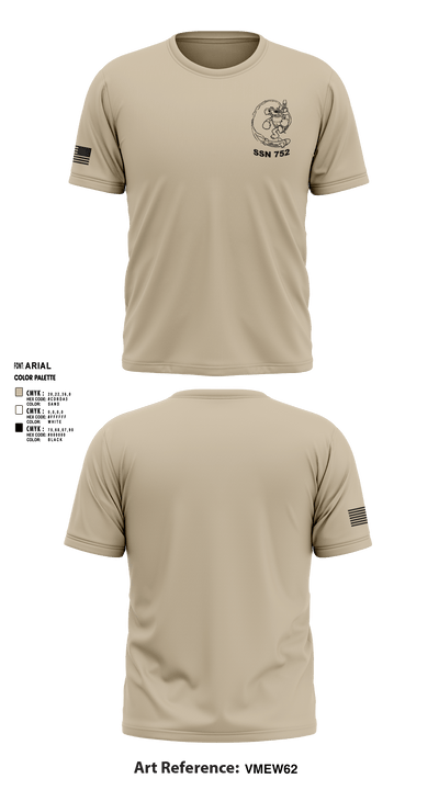 USS PASADENA 84908177 Short Sleeve Performance Shirt - 1