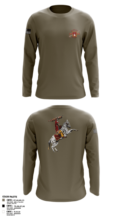 FSU ROTC 91512873 Long Sleeve Performance Polo - 1