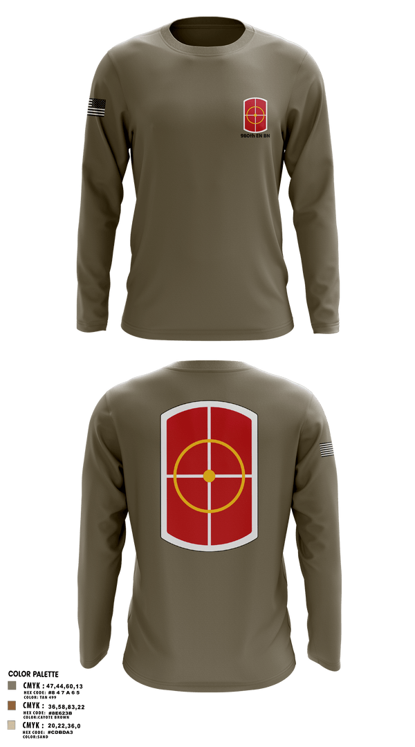 Long Sleeve Performance Shirt, 980th EN BN, Army, Teamtime, Team time, sublimation, custom sports apparel, team uniforms, spirit wear, spiritwear, sports uniforms, custom shirts, team store, custom team store, fundraiser sports, apparel fundraiser