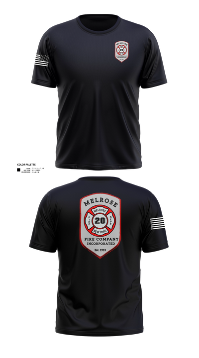The Melrose Fire Company Incorporated 84438539 Short Sleeve Performance Shirt - 21