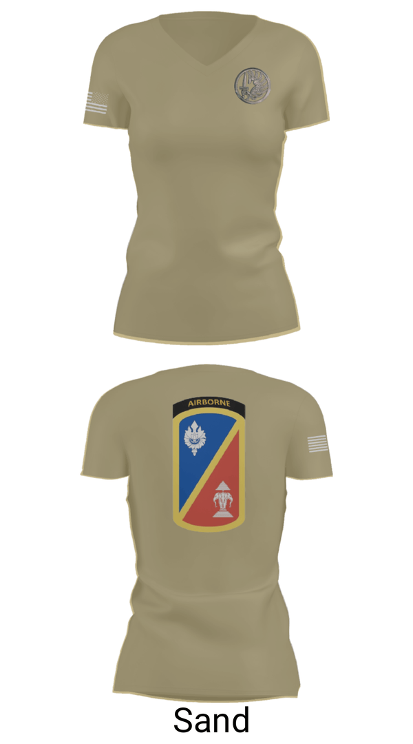 Women's Short Sleeve Vneck Shirt, 1st Det. Royal Lao Airborne, Army, Teamtime, Team time, sublimation, custom sports apparel, team uniforms, spirit wear, spiritwear, sports uniforms, custom shirts, team store, custom team store, fundraiser sports, apparel fundraiser