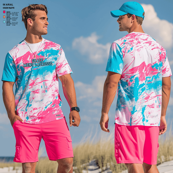 Short Sleeve Performance Shirt, Grace, Men's Lacrosse, Teamtime, Team time, sublimation, custom sports apparel, team uniforms, spirit wear, spiritwear, sports uniforms, custom shirts, team store, custom team store, fundraiser sports, apparel fundraiser