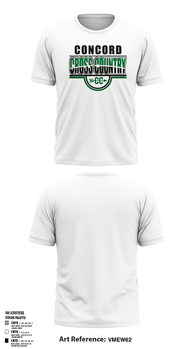 Concord High School Cross Country 53059740 Short Sleeve Performance Shirt - 45