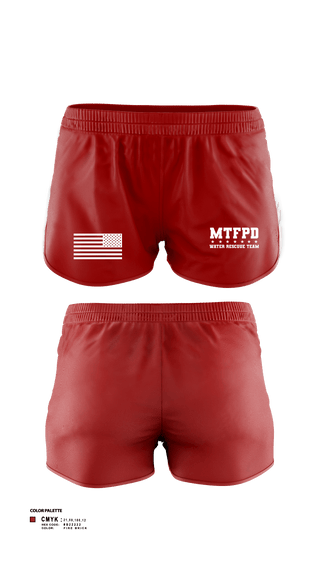 Women's Shorts, MTFPD Water Rescue Teams, Fire Department, Teamtime, Team time, sublimation, custom sports apparel, team uniforms, spirit wear, spiritwear, sports uniforms, custom shirts, team store, custom team store, fundraiser sports, apparel fundraiser